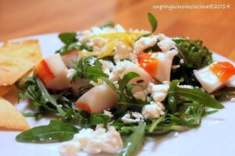 Insalata di surimi, rucola e feta