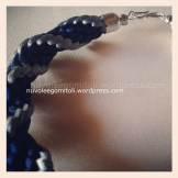 Bracciale in blu e argento particolare