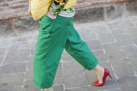 smilingischic- green pants - Dixie - tropical print 