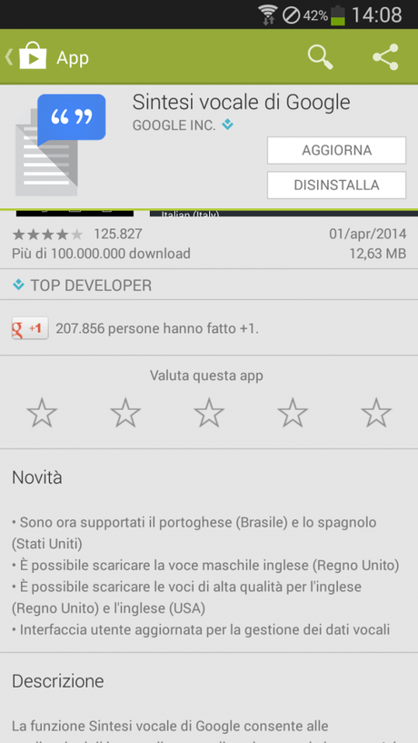 Screenshot 2014 04 03 14 08 25 600x1066 Sintesi Vocale di Google si aggiorna con alcune novità applicazioni  Sintesi Vocale di Google Sintesi Vocale google play store 