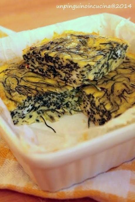 Frittata con agretti (barba di frate) e pecorino