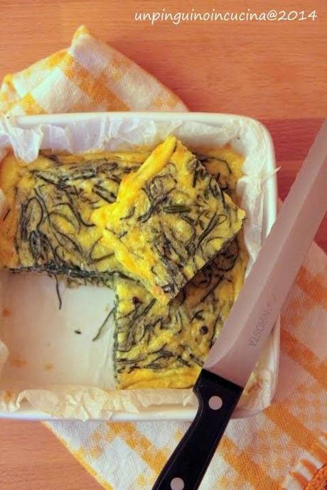 Frittata con agretti (barba di frate) e pecorino