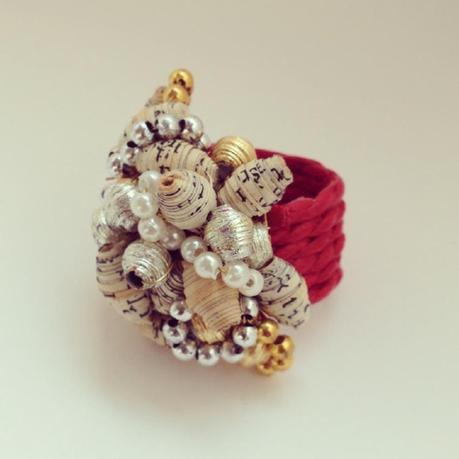 SOSTENIBILI, HANDMADE E NATURALMENTE… UNICI: I GIOIELLI DI CARTALANA Cartalana - anello carta riciclata