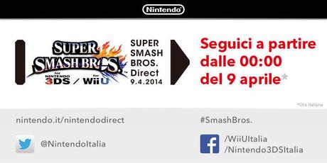 Il 9 aprile sarà trasmesso un nuovo Nintendo Direct dedicato a Super Smash Bros. per Wii U e 3DS