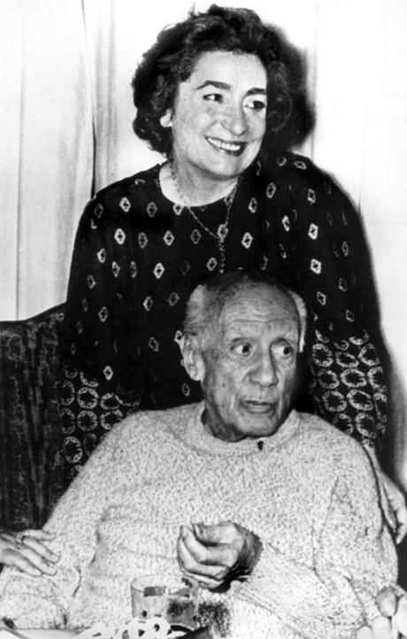 Pablo Picasso und Ehefrau Jacqueline