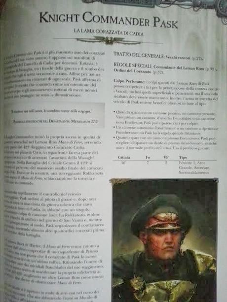 Nuova Astra Militarum: foto del Codex e molte altre regole