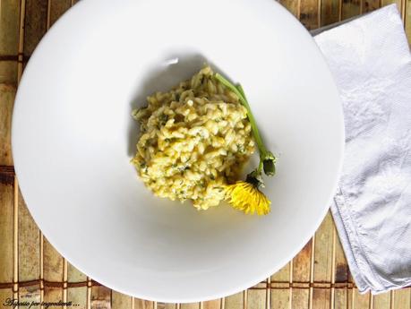 Giallo come i fiori: risotto ai fiori di tarassaco