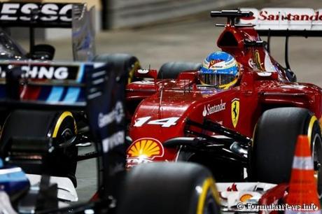 Fernando Alonso in parc ferme