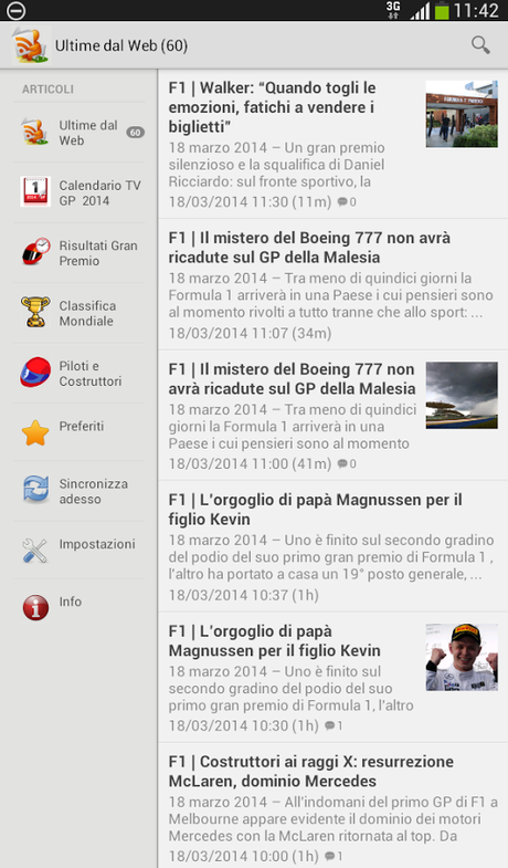  Formula 2014: Come seguire la Formula 1 in diretta dal tuo smartphone Android