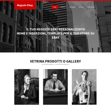 template negozio e-bay personalizzato CSS_HTML offerta