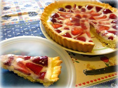 CROSTATA DI FRAGOLE CON CREMA DI RICOTTA