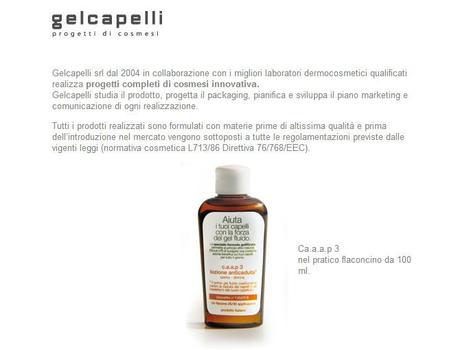 GEL CAPELLI 03 I prodotti C.A.A.P 3 per contrastare la perdita capelli,  foto (C) 2013 Biomakeup.it