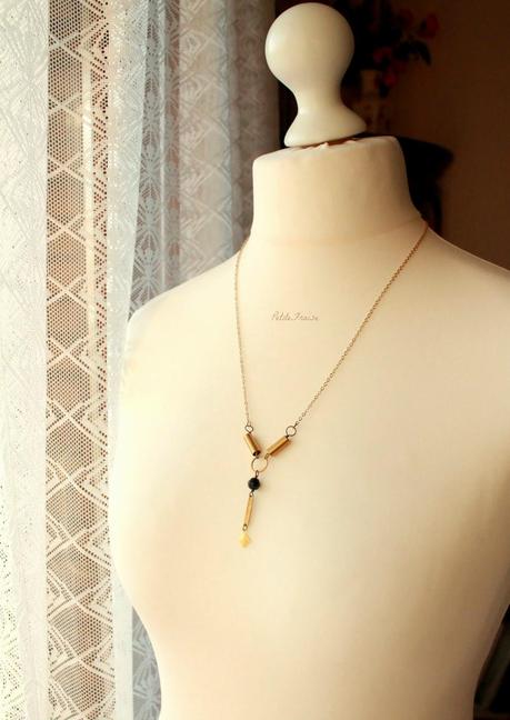 {Gypsy Collection} Necklace and earrings with modern lines and shapes