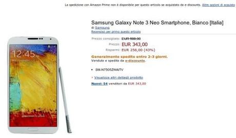 Samsung Galaxy Note 3 Neo Garanzia Italia disponibile a 343 euro Neo Smartphone  Bianco  Italia   Amazon.it  Elettronica