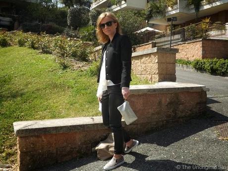 slip on, fashion blogger roma, outfit post, outfit, spring look, snake slip on, mighty purse