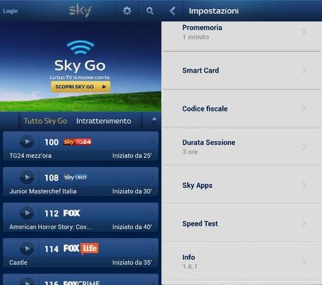 sky go 1.6.1 SkyGo si aggiorna e diventa compatibile con KitKat applicazioni  skygo samsung applicazioni Android 
