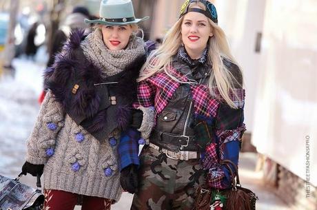 In the Street...Crazy Sisters...Cailli & Sam Beckerman, NY