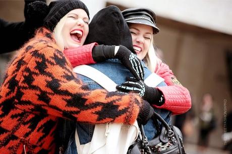 In the Street...Crazy Sisters...Cailli & Sam Beckerman, NY