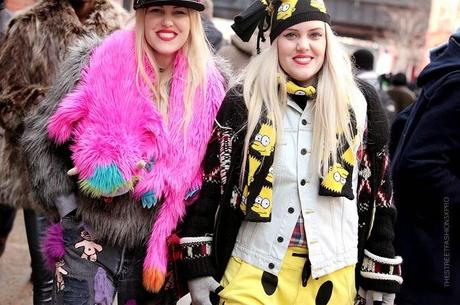 In the Street...Crazy Sisters...Cailli & Sam Beckerman, NY