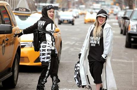 In the Street...Crazy Sisters...Cailli & Sam Beckerman, NY