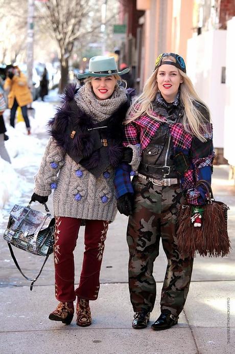 In the Street...Crazy Sisters...Cailli & Sam Beckerman, NY