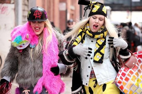 In the Street...Crazy Sisters...Cailli & Sam Beckerman, NY