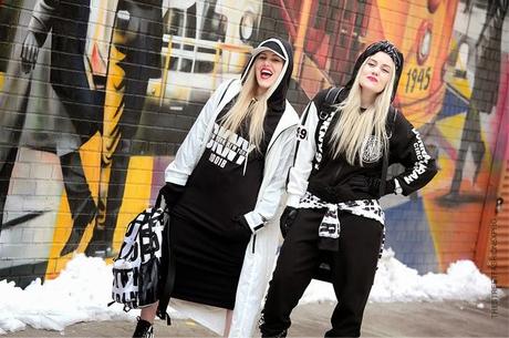 In the Street...Crazy Sisters...Cailli & Sam Beckerman, NY