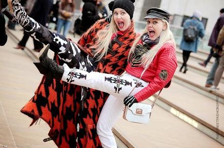 In the Street...Crazy Sisters...Cailli & Sam Beckerman, NY