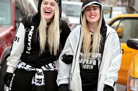 In the Street...Crazy Sisters...Cailli & Sam Beckerman, NY