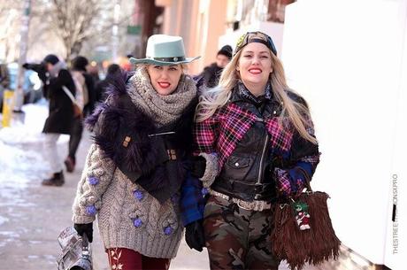 In the Street...Crazy Sisters...Cailli & Sam Beckerman, NY