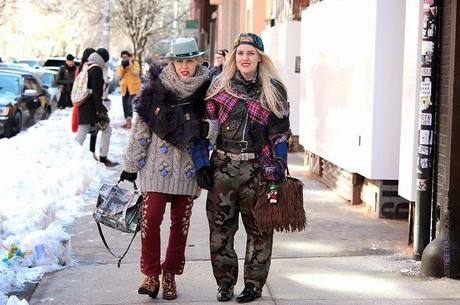 In the Street...Crazy Sisters...Cailli & Sam Beckerman, NY