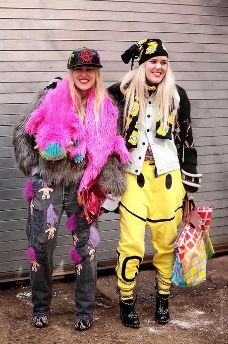 In the Street...Crazy Sisters...Cailli & Sam Beckerman, NY