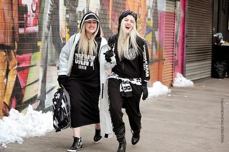 In the Street...Crazy Sisters...Cailli & Sam Beckerman, NY