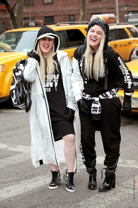 In the Street...Crazy Sisters...Cailli & Sam Beckerman, NY