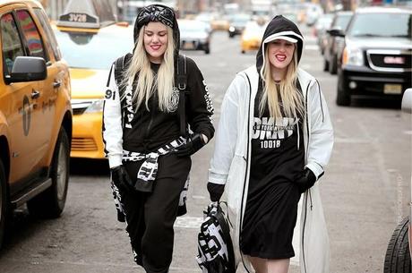 In the Street...Crazy Sisters...Cailli & Sam Beckerman, NY