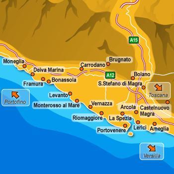 Viaggiare in bicicletta: Cinque Terre cinque terre mappa