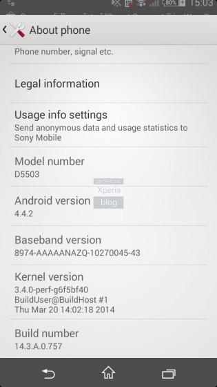 Xperia Z1 Compact 14.3.A.0.757 4 315x560 Bug dellaudio risolto per Sony Xperia Z1, Z1 Compact e Z Ultra news  xperia z1 update Sony Xperia 