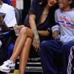 Rihanna, patatine fritte e risatine alla partita di basket01