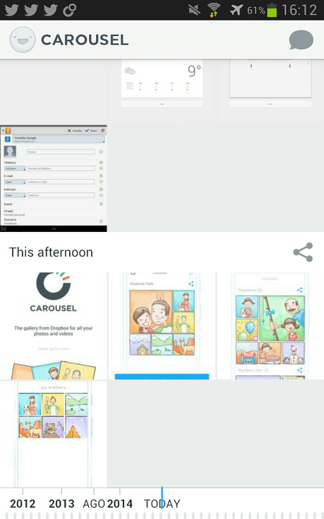 Carousel, l'app di Dropbox per immagini e video