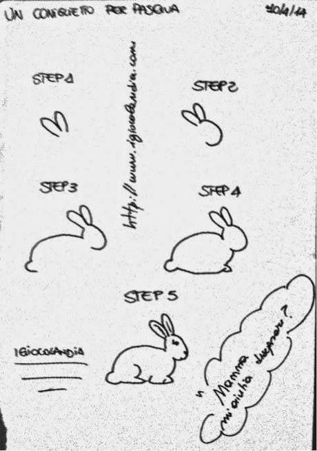 Mamma mi aiuti a disegnare? Un coniglietto!