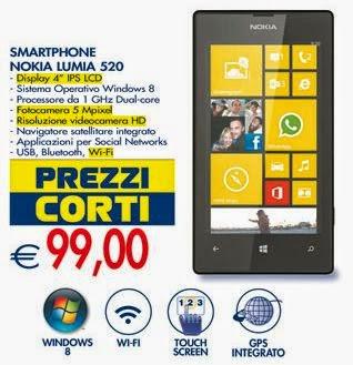 Nokia Lumia 520 in promozione presso Esselunga solo 99 Euro