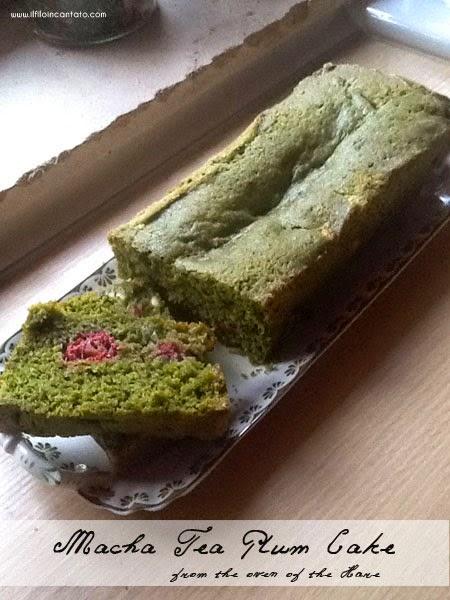 Matcha Tea Plum Cake