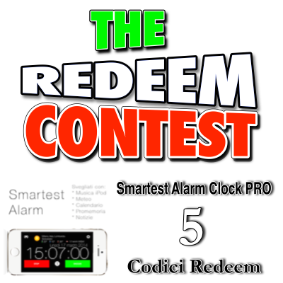 Untitled copy Si riparte con i Contest oggi abbiamo ben 5 Codici Redeem per l’Applicazione Smartest Alarm Clock PRO