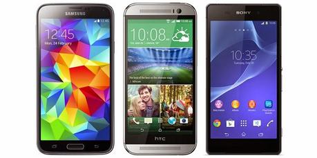 Samsung Galaxy S5 vs HTC One M8 vs Sony Xperia Z2 vs Galaxy Note 3 vs Galaxy S4: video confronto