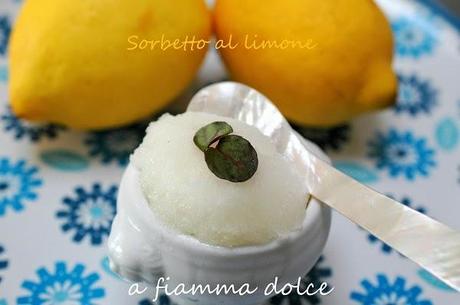 Sorbetto al limone (senza gelatiera)