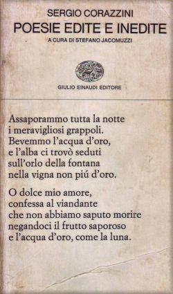 SERGIO CORAZZINI, SOLILOQUIO DELLE COSE.