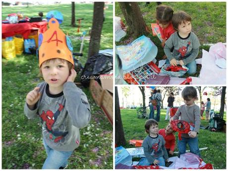 Festa di compleanno di Spiderman al parco