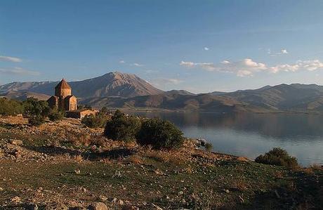 Armenian Church of Surb Khach (Holy Cross), on Aght'amar Island, Lake Van, eastern Turkey