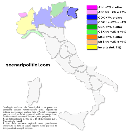 Sondaggio FRIULI VENEZIA GIULIA 31 marzo