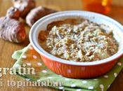 Gratin topinambur gorgonzola noci Jerusalem artichoke gratin with walnuts